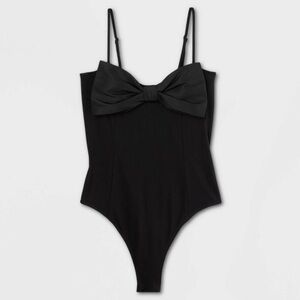 Women’s Bow Bodysuit - A New Day - Black - Small